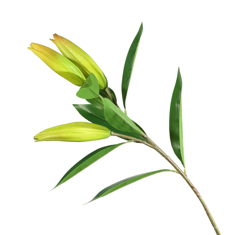 Real Touch Lily Stem, 37-Inch Tall Artificial Flower with 3 Buds, Realistic Faux Lilies for Wedding Bouquets, Tall Vase & Home Decor Arrangements