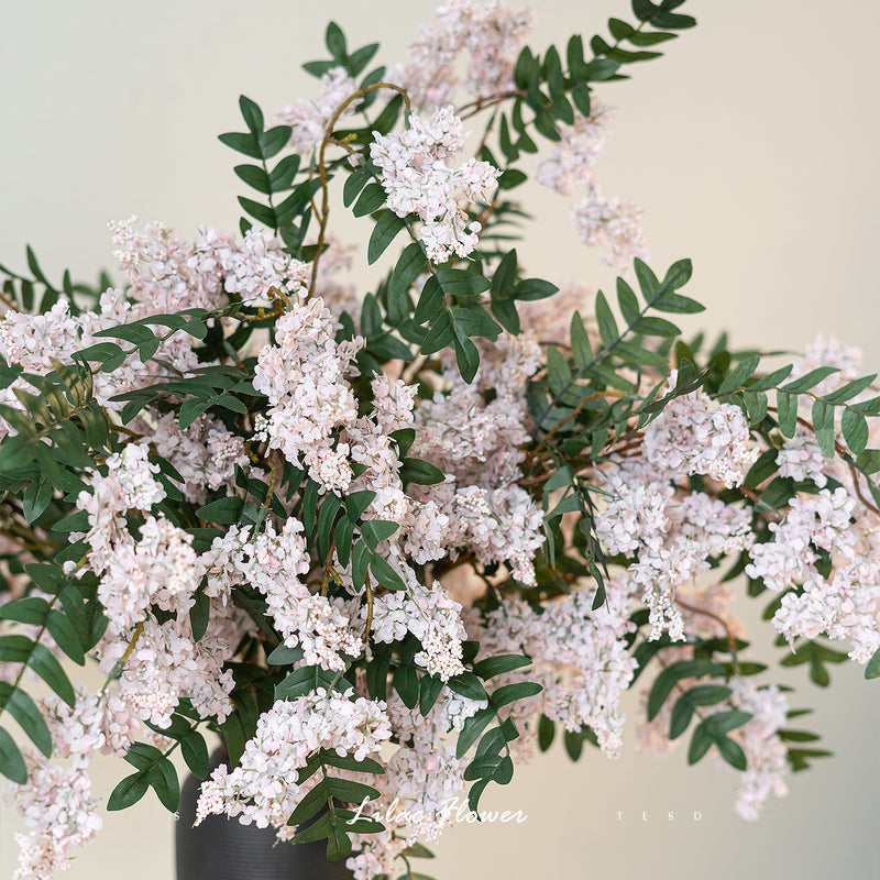 Everlasting Lilac Branch, 36" Tall Realistic Faux Flower Stem, Long Artificial Spray for Vase, Spring Home Decor, DIY Wedding Arrangements