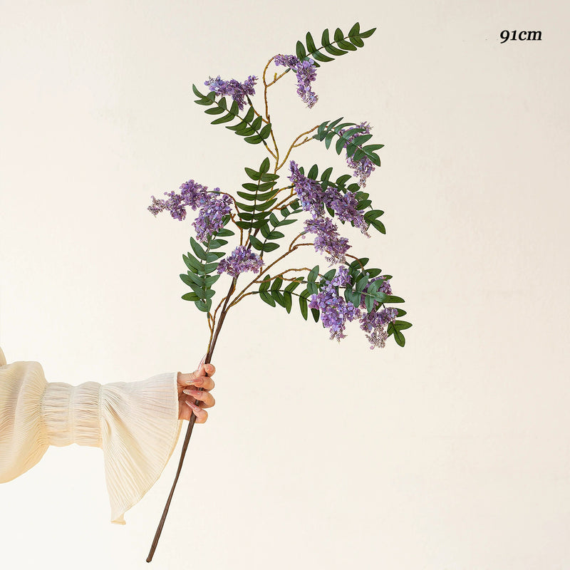 Everlasting Lilac Branch, 36" Tall Realistic Faux Flower Stem, Long Artificial Spray for Vase, Spring Home Decor, DIY Wedding Arrangements
