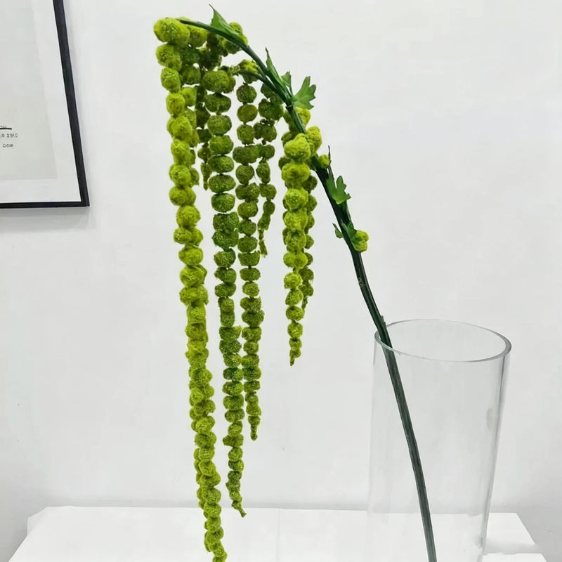 Ethereal Cascading Amaranthus Vine, 39" Faux String of Tears, Realistic Trailing Plant for Romantic Wedding Arch, DIY Home Decor, Wall Hanging