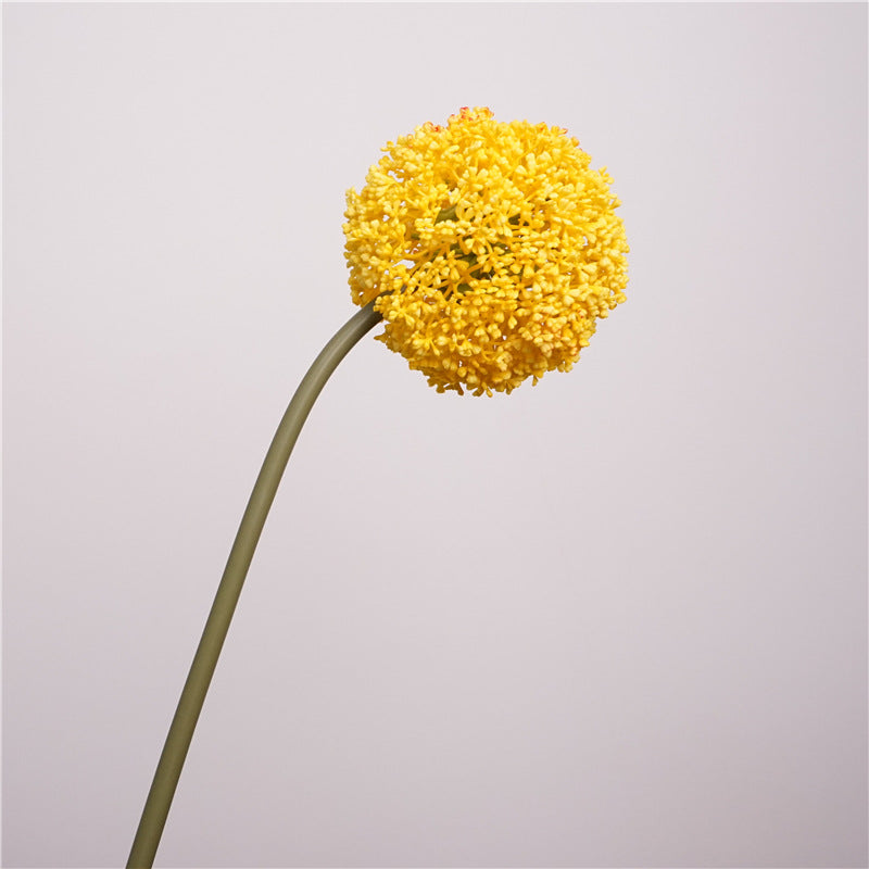 Whimsical Faux Allium Stem, 30" Tall Realistic Ball Flower, Designer Floral for DIY Wedding Centerpieces, Home Decor Vase Arrangements, Event Design