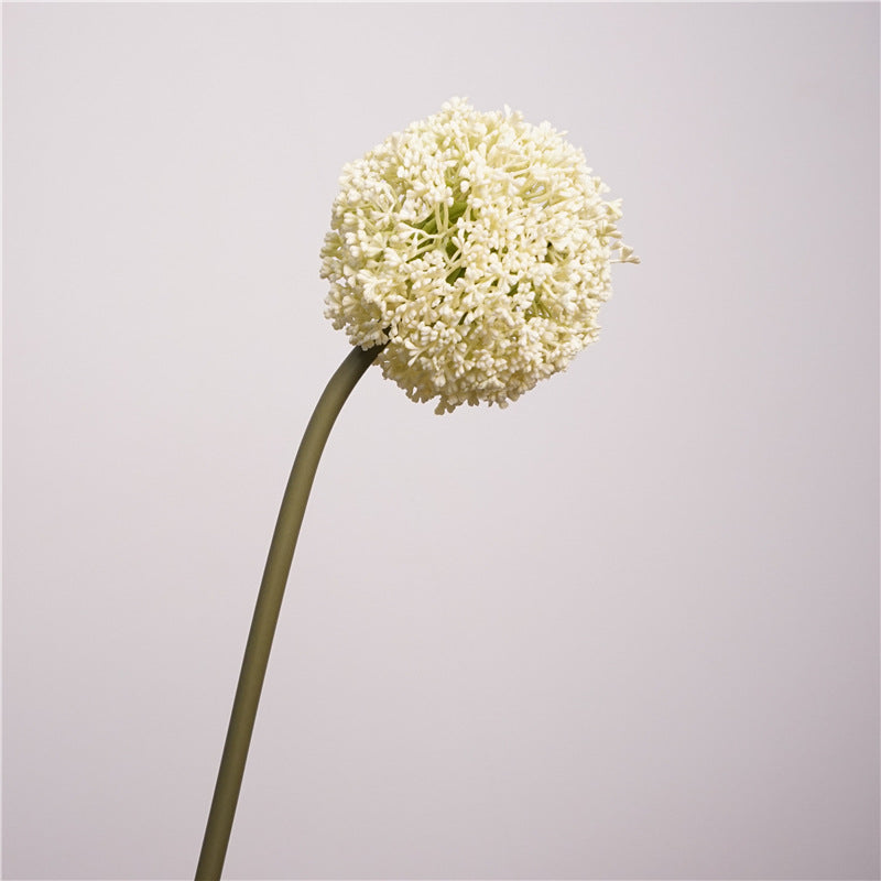 Whimsical Faux Allium Stem, 30" Tall Realistic Ball Flower, Designer Floral for DIY Wedding Centerpieces, Home Decor Vase Arrangements, Event Design