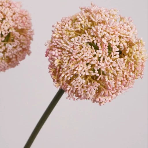 Whimsical Faux Allium Stem, 30" Tall Realistic Ball Flower, Designer Floral for DIY Wedding Centerpieces, Home Decor Vase Arrangements, Event Design