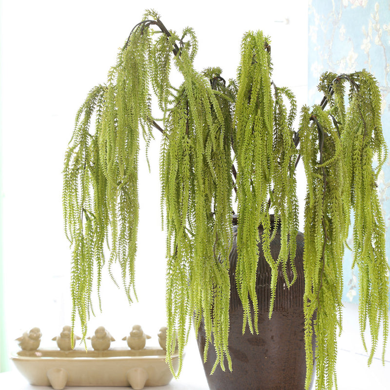 Faux Hanging Amaranthus Stem, 41" Lifelike Cascading Spray, Long Trailing Greenery for Wedding Arch, Boho Home Decor, Floral Arrangements