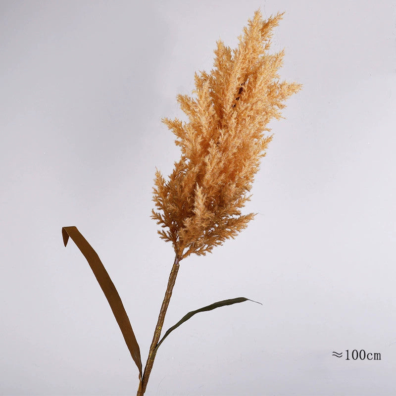 Tall Faux Pampas Grass Stem, 39-Inch Realistic Reed Plume, Fluffy & Ethereal, For Floor Vase, Boho Home Decor, Wedding Arch Arrangement