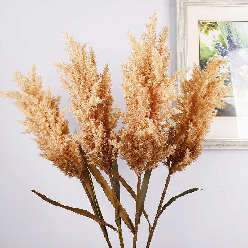 Tall Faux Pampas Grass Stem, 39-Inch Realistic Reed Plume, Fluffy & Ethereal, For Floor Vase, Boho Home Decor, Wedding Arch Arrangement