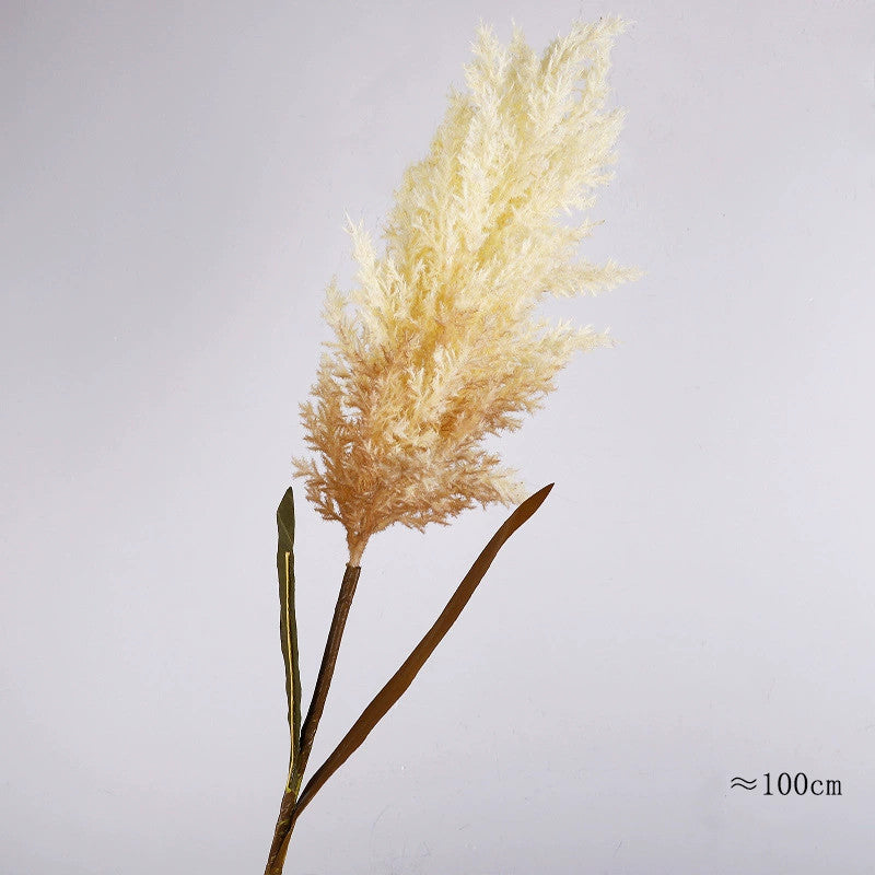 Tall Faux Pampas Grass Stem, 39-Inch Realistic Reed Plume, Fluffy & Ethereal, For Floor Vase, Boho Home Decor, Wedding Arch Arrangement