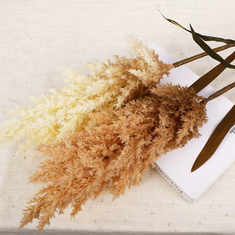 Tall Faux Pampas Grass Stem, 39-Inch Realistic Reed Plume, Fluffy & Ethereal, For Floor Vase, Boho Home Decor, Wedding Arch Arrangement