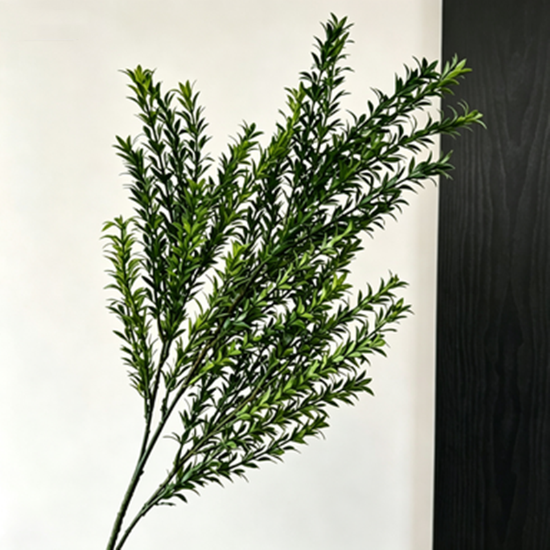 Set of 2 Golden Pine Grass Stems, 30" Tall Faux Autumn Foliage, Realistic Textural Sprays for Vase Filler, Wedding Arrangements & Home Decor