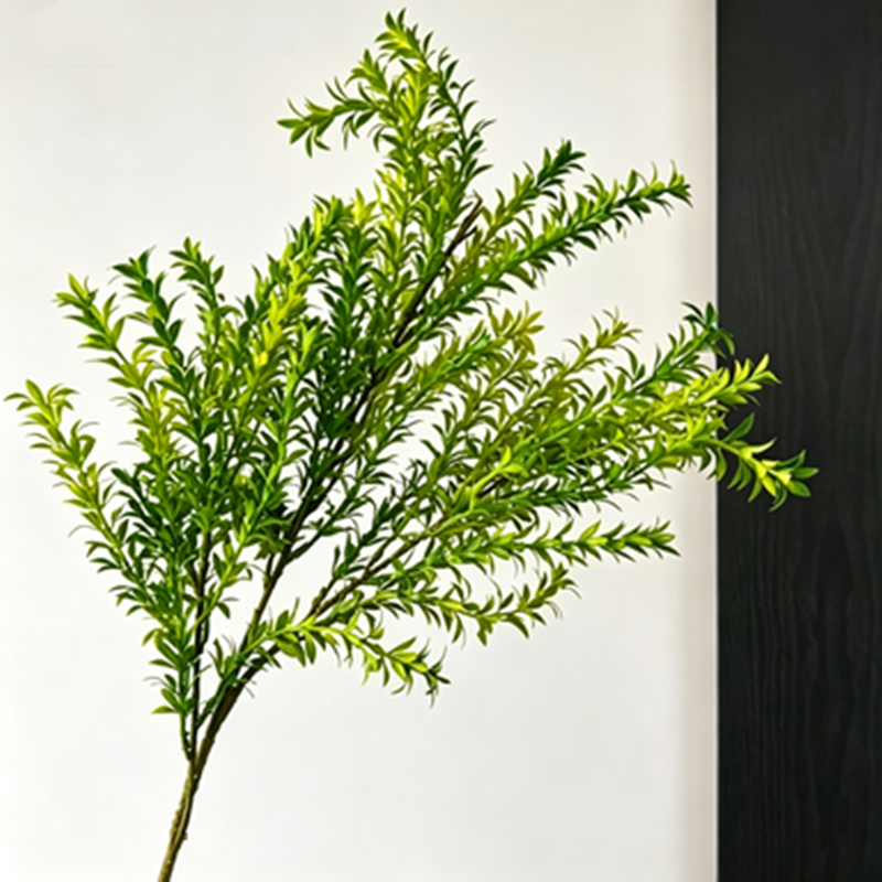 Set of 2 Golden Pine Grass Stems, 30" Tall Faux Autumn Foliage, Realistic Textural Sprays for Vase Filler, Wedding Arrangements & Home Decor