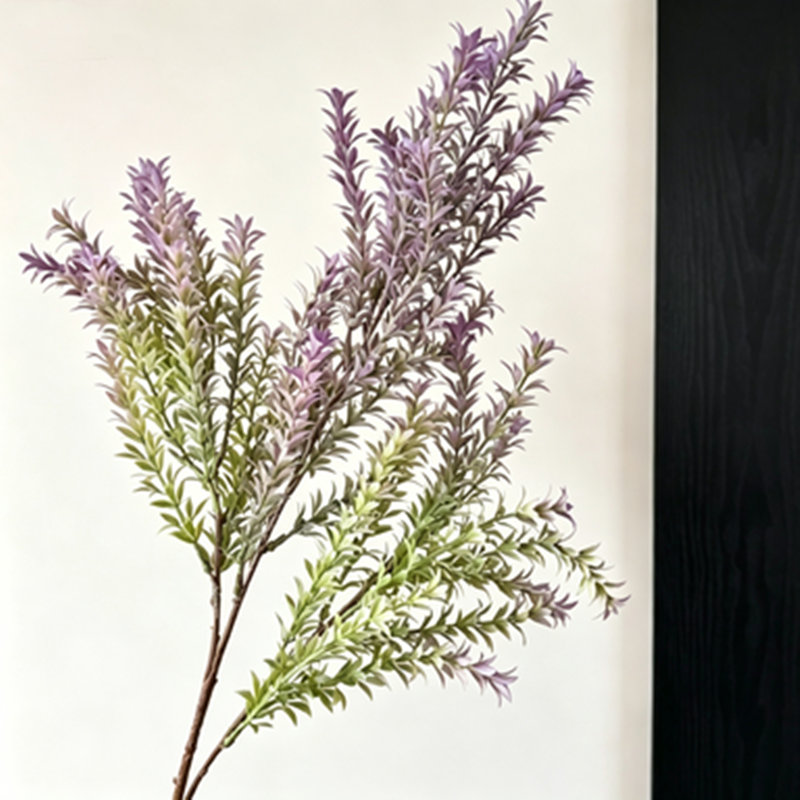 Set of 2 Golden Pine Grass Stems, 30" Tall Faux Autumn Foliage, Realistic Textural Sprays for Vase Filler, Wedding Arrangements & Home Decor