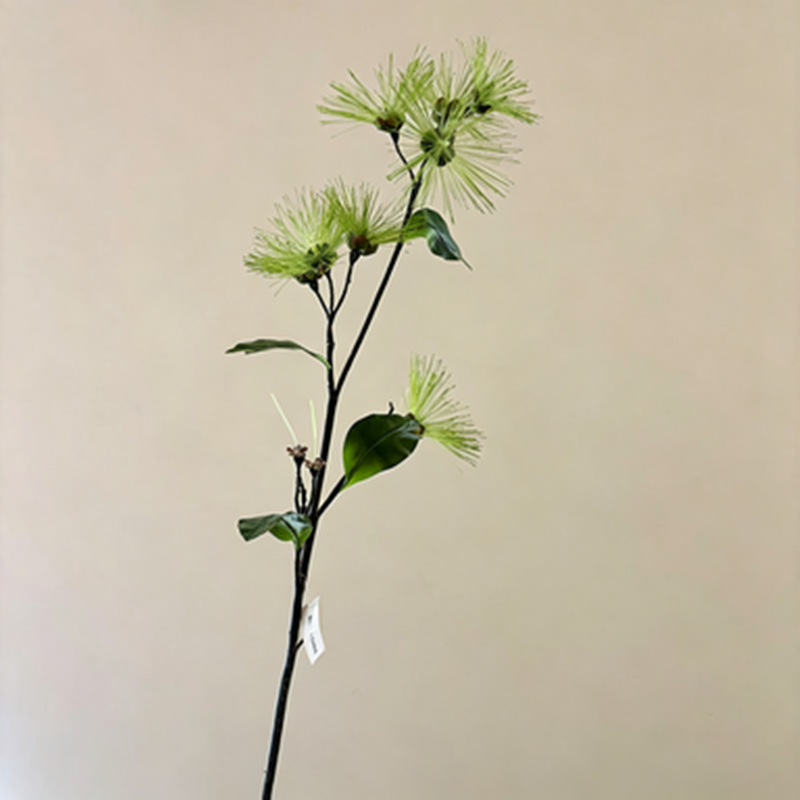 38" Faux Albizia Silk Tree Stem, Realistic Firework Bloom Spray, Tall Sculptural Flower for Wedding Decor, Vase Arrangements, DIY Floral