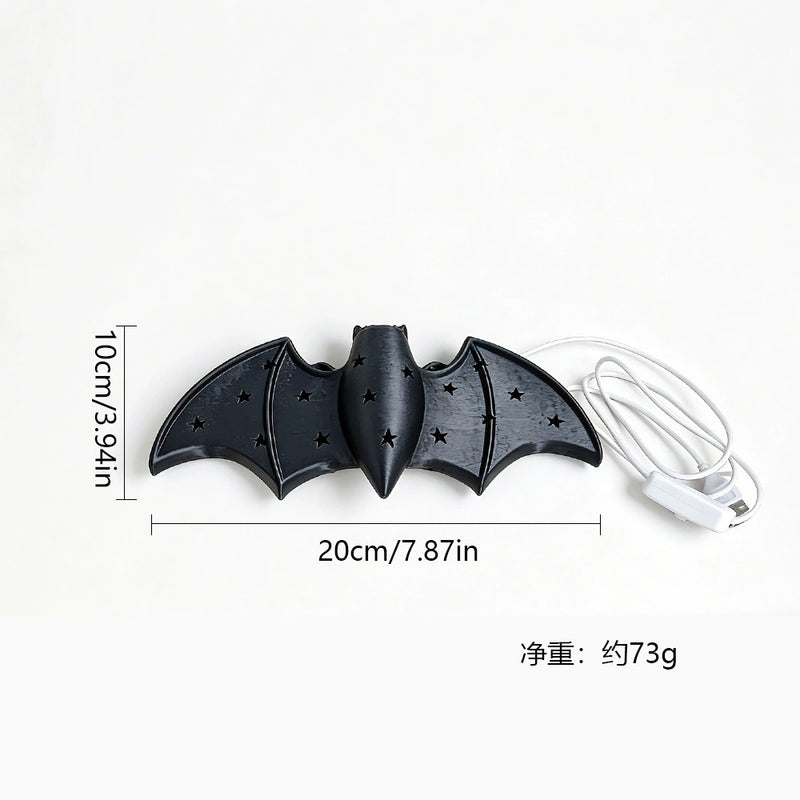 Halloween LED Bat Wall Decor, 4" Realistic Hanging Light, Perfect for Spooky Home Decor, Haunted House, Halloween Party, and Seasonal Celebrations