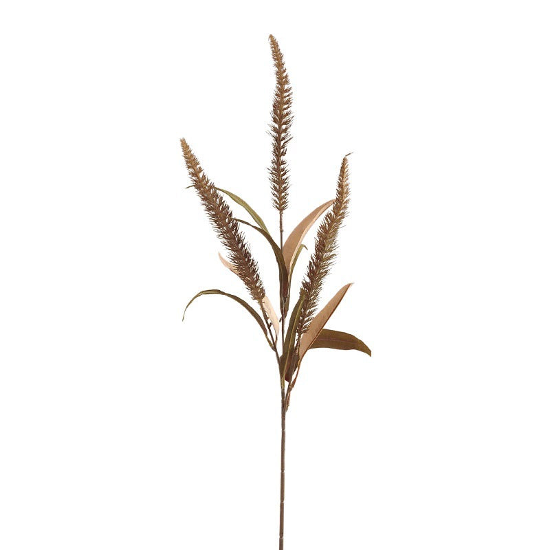 Faux Foxtail Grass Stem, 28" Tall Realistic Pennisetum, Rustic Dried Grass Look for Boho Wedding Bouquets, Vase Filler, Farmhouse Home Decor