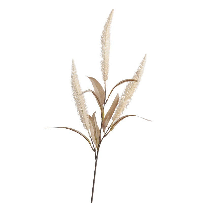 Faux Foxtail Grass Stem, 28" Tall Realistic Pennisetum, Rustic Dried Grass Look for Boho Wedding Bouquets, Vase Filler, Farmhouse Home Decor