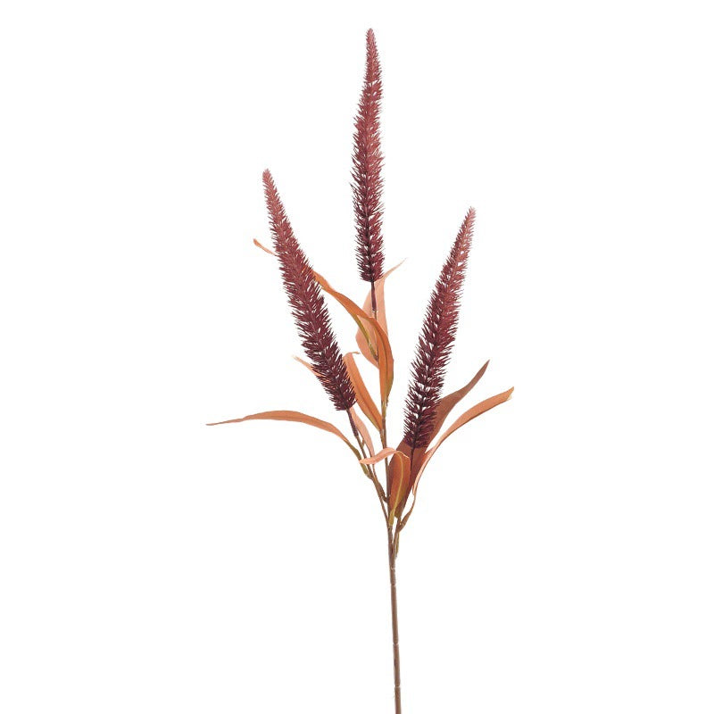 Faux Foxtail Grass Stem, 28" Tall Realistic Pennisetum, Rustic Dried Grass Look for Boho Wedding Bouquets, Vase Filler, Farmhouse Home Decor