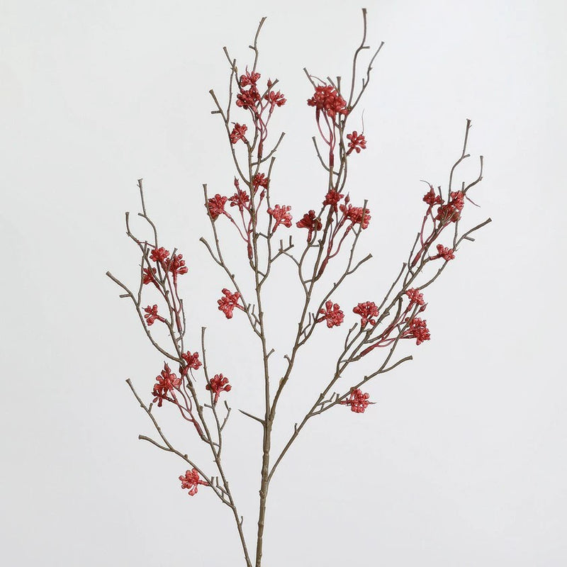 Faux Branch with Wild Berries, 35" Realistic Touch, Perfect for Home Decor, Weddings, Holiday Arrangements