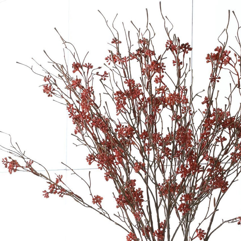 Faux Branch with Wild Berries, 35" Realistic Touch, Perfect for Home Decor, Weddings, Holiday Arrangements