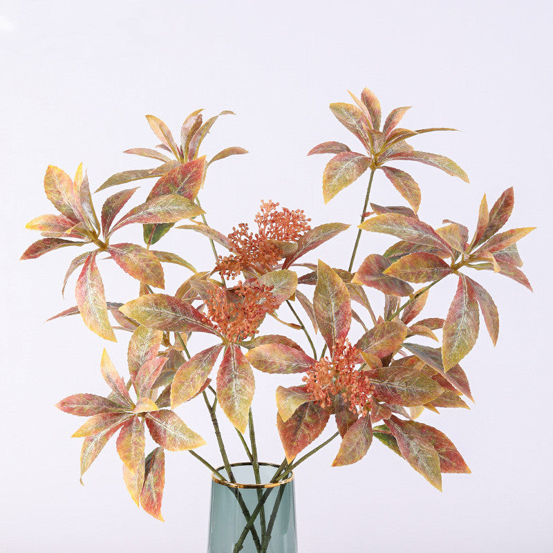 Faux Fruit Plant with Green Leaves, 21" Real-Touch Decorative Tree for Home Decor, Wedding, and Event Styling