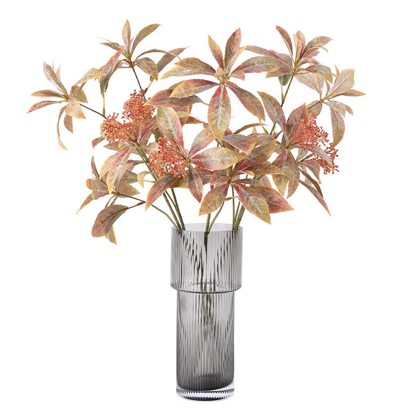 Faux Fruit Plant with Green Leaves, 21" Real-Touch Decorative Tree for Home Decor, Wedding, and Event Styling