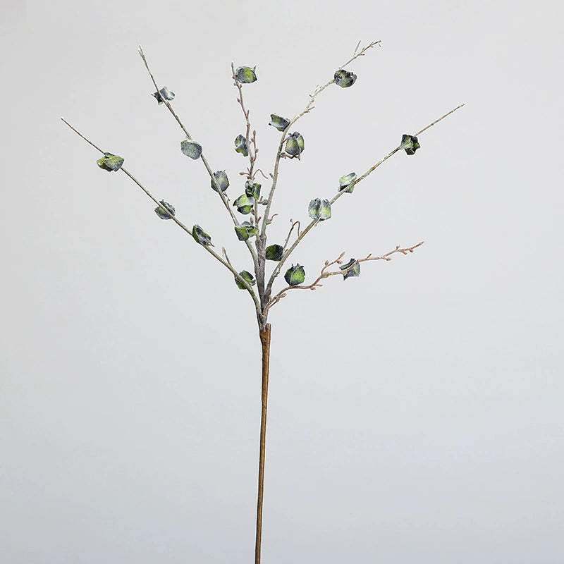 Frosted Winter Faux Floral Branches, 30" Real-Touch Decorative Greenery, Perfect for Home Decor, Weddings, and Seasonal Arrangements