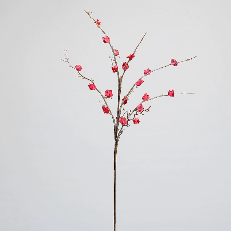 Frosted Winter Faux Floral Branches, 30" Real-Touch Decorative Greenery, Perfect for Home Decor, Weddings, and Seasonal Arrangements