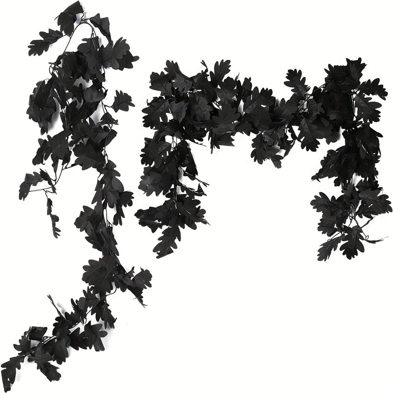 96" Autumn Chrysanthemum Leaf Garland, Realistic Faux Greenery Vine for Wedding Arch, Fireplace Mantel, Fall Table Runner & Seasonal DIY