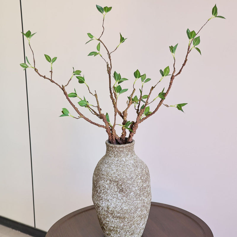 Faux Green Leaf Decorative Branch, 33" Real-Touch Plant for Home Decor, Wedding Centerpieces, and Holiday Arrangements