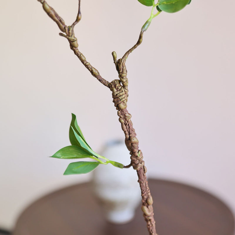 Faux Green Leaf Decorative Branch, 33" Real-Touch Plant for Home Decor, Wedding Centerpieces, and Holiday Arrangements
