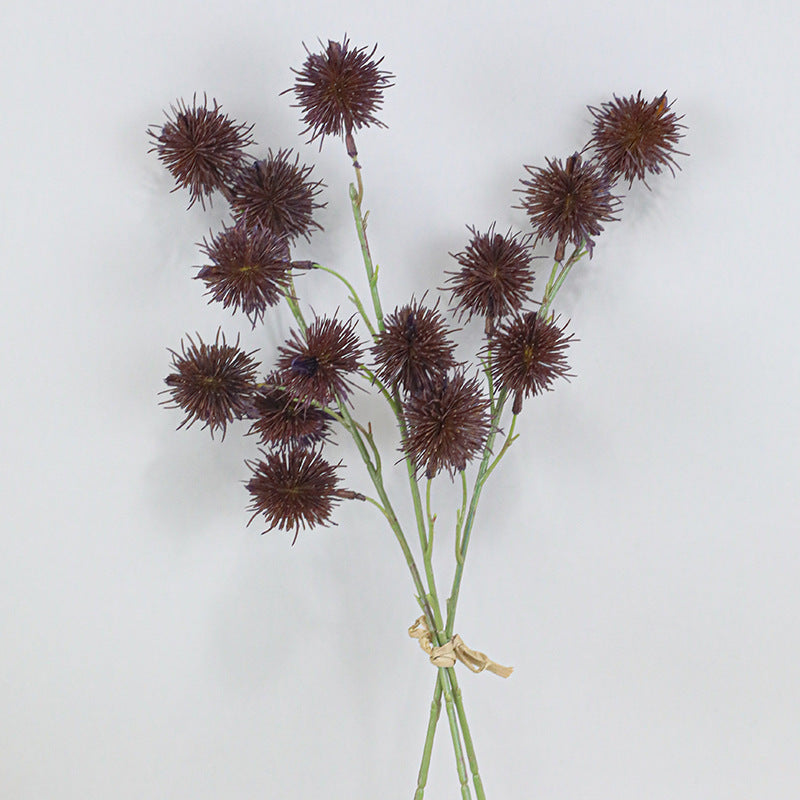 Faux Chestnut Fruit Succulent Bouquet, 22" Real-Touch Decorative Plant for Weddings, Home Decor, and Seasonal Displays