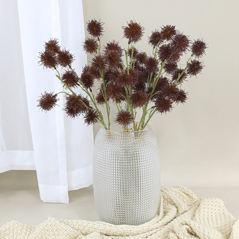 Faux Chestnut Fruit Succulent Bouquet, 22" Real-Touch Decorative Plant for Weddings, Home Decor, and Seasonal Displays