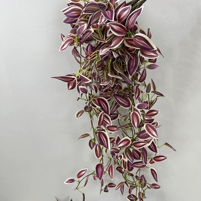 30" Realistic Purple Trailing Vine, Faux Hanging Plant, Lifelike Greenery for Wall Decor, Wedding Arch, Mantel & DIY Floral Crafts