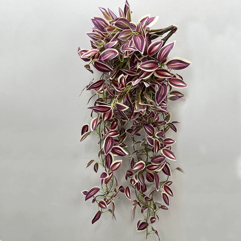 30" Realistic Purple Trailing Vine, Faux Hanging Plant, Lifelike Greenery for Wall Decor, Wedding Arch, Mantel & DIY Floral Crafts