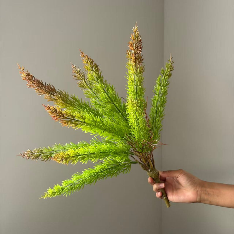 12-Head Faux Fox Tail Plant, 20" Real-Touch Greenery for Home Decor, Wedding Decor, and Seasonal Displays