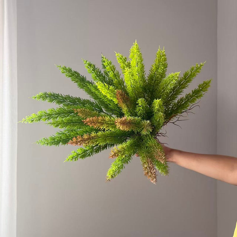 12-Head Faux Fox Tail Plant, 20" Real-Touch Greenery for Home Decor, Wedding Decor, and Seasonal Displays