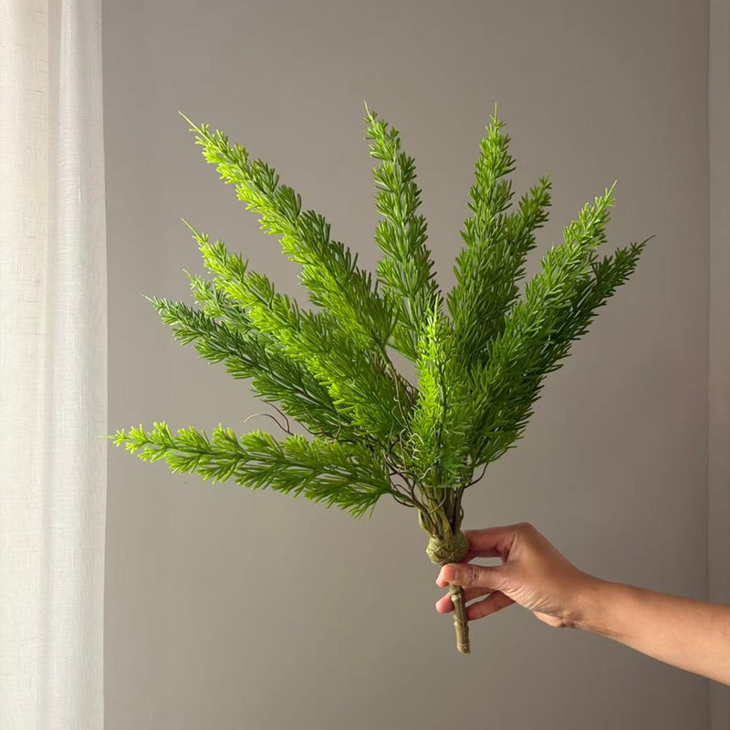 12-Head Faux Fox Tail Plant, 20" Real-Touch Greenery for Home Decor, Wedding Decor, and Seasonal Displays