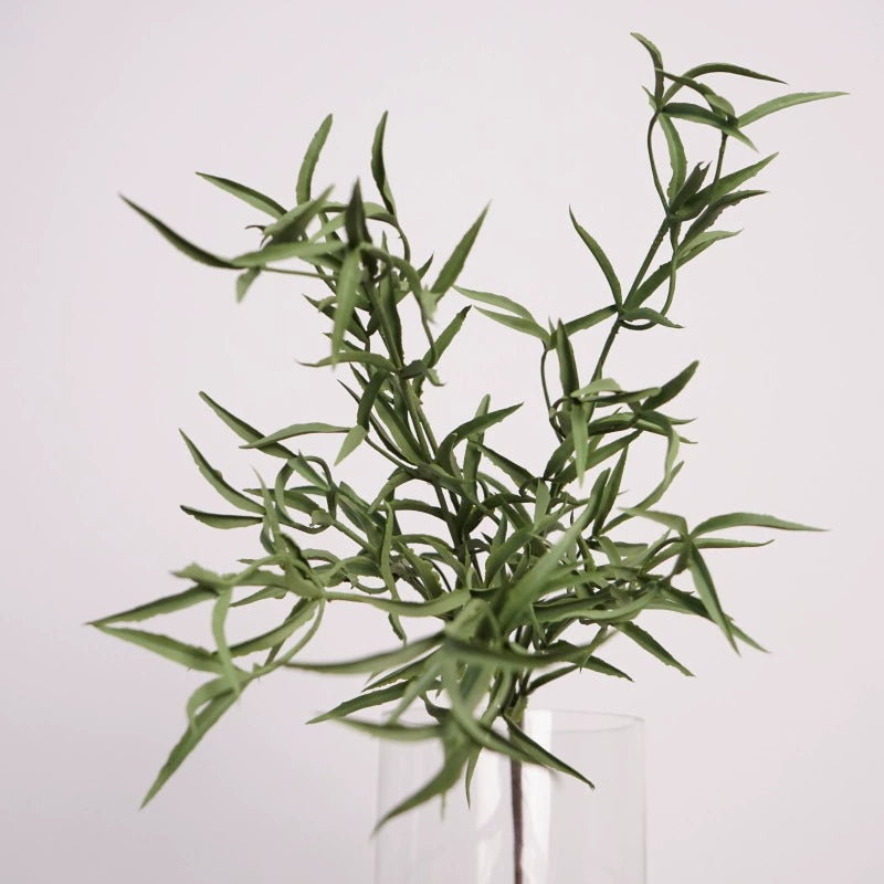 17" Artificial Rosemary Stem, Realistic Faux Greenery Spray, Lifelike Herb Filler for Vases, Wedding Bouquets, DIY Home & Kitchen Decor