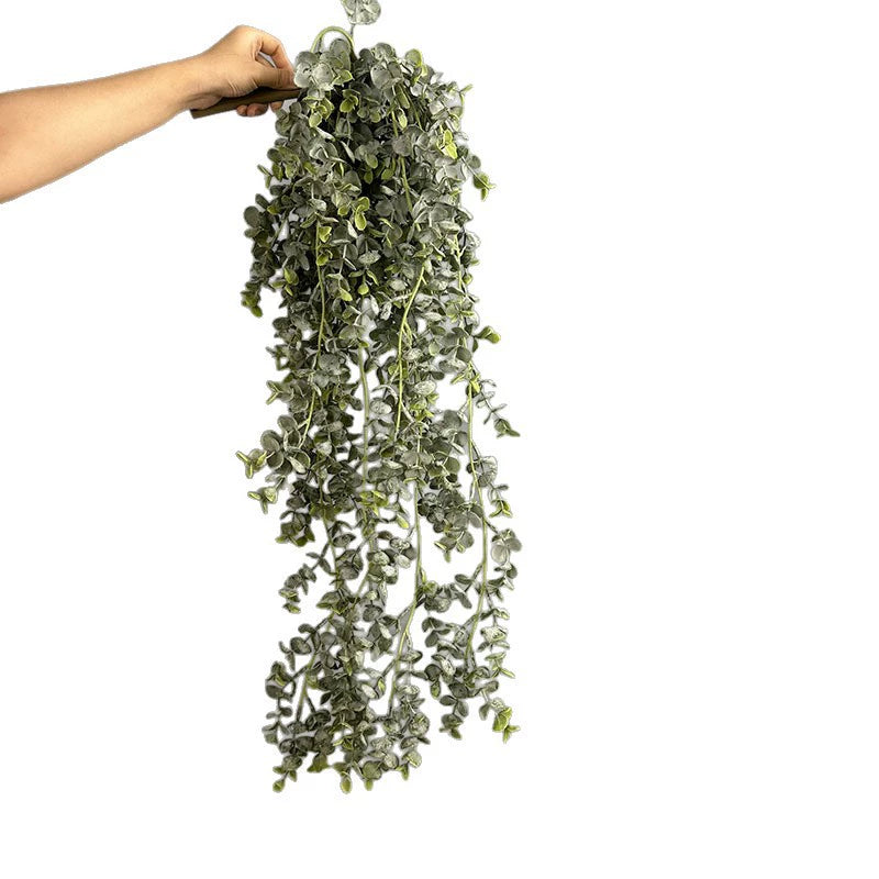 Lifelike 33" Faux Eucalyptus Hanging Vine, Realistic Trailing Silver Dollar Greenery Garland for Wedding Arch, Wall Decor, Mantel & DIY Home Styling