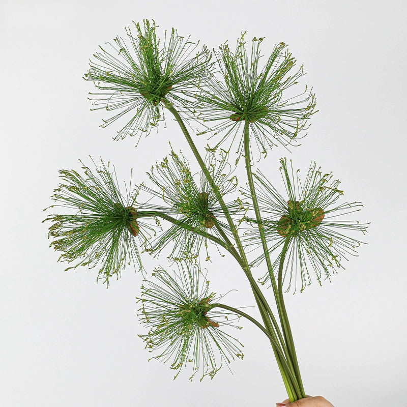 Faux Papyrus Stem, Tall Realistic Allium Grass, 25" or 32" Sculptural Greenery for Vase Filler, Modern Home Decor, DIY Wedding Arrangements