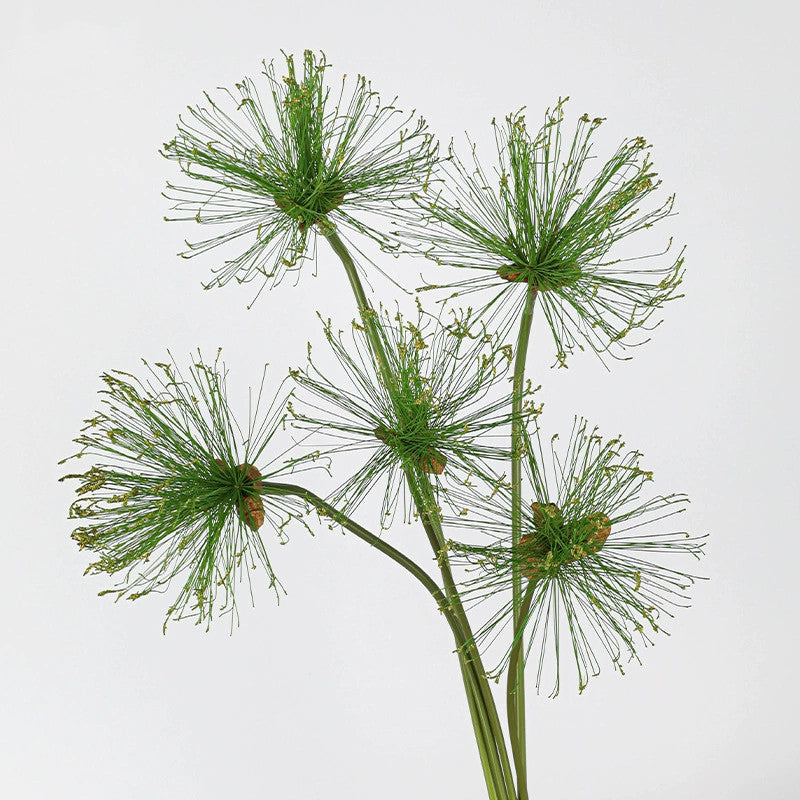 Faux Papyrus Stem, Tall Realistic Allium Grass, 25" or 32" Sculptural Greenery for Vase Filler, Modern Home Decor, DIY Wedding Arrangements