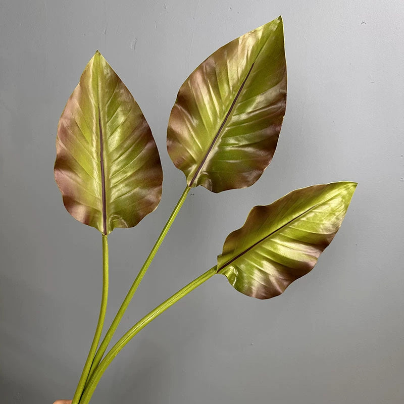 Large Faux Calla Lily Leaf Stem, 29" Real Touch Tropical Leaf, Architectural Accent for Tall Vases, Moody Home Decor, DIY Wedding Florals