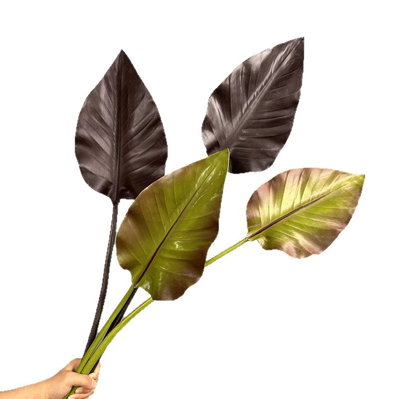 Large Faux Calla Lily Leaf Stem, 29" Real Touch Tropical Leaf, Architectural Accent for Tall Vases, Moody Home Decor, DIY Wedding Florals