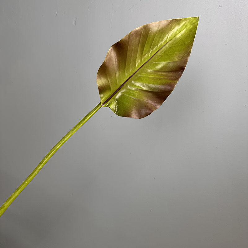 Large Faux Calla Lily Leaf Stem, 29" Real Touch Tropical Leaf, Architectural Accent for Tall Vases, Moody Home Decor, DIY Wedding Florals