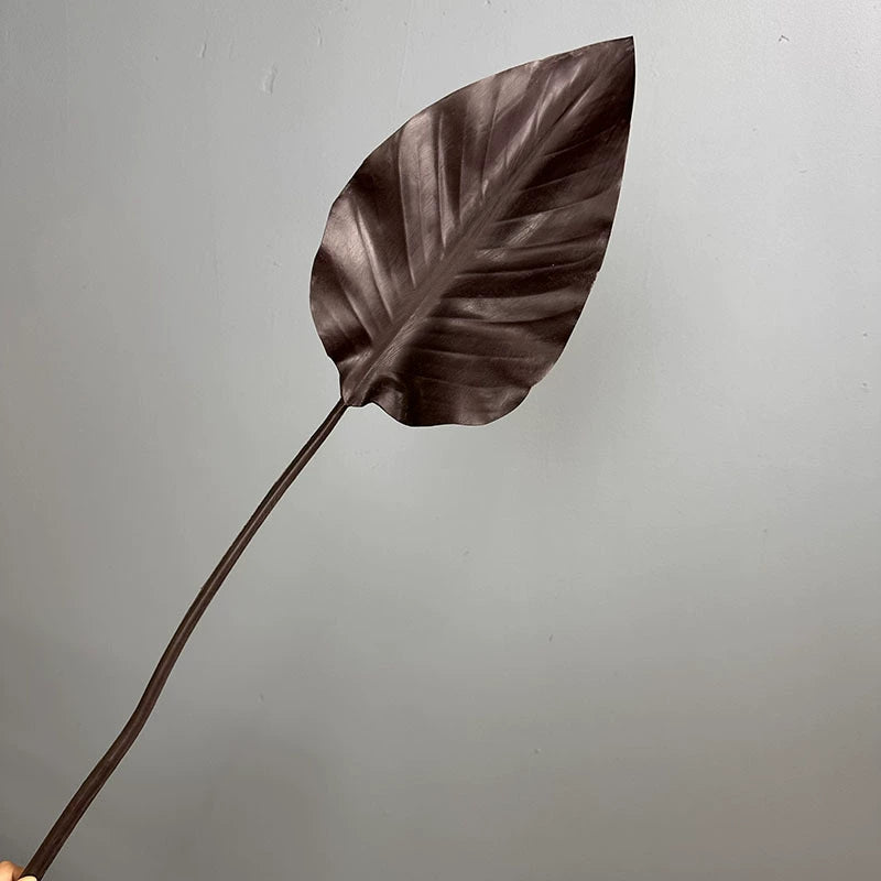 Large Faux Calla Lily Leaf Stem, 29" Real Touch Tropical Leaf, Architectural Accent for Tall Vases, Moody Home Decor, DIY Wedding Florals