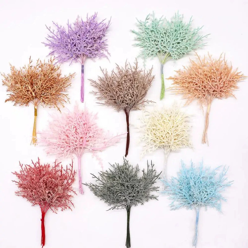 Frosted Succulent Pick, 6" Artificial Iced Leaf Stem, Ethereal Greenery for DIY Wedding Crafts, Boutonnieres, Wreaths & Holiday Decor