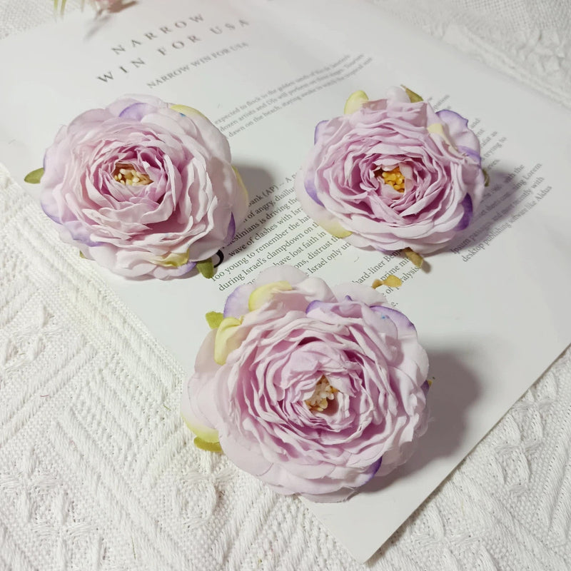 Realistic 3" Faux Camellia Flower Heads, Perfect for Wedding Corsages, Home Decor, DIY Craft Projects, Elegant Floral Arrangements