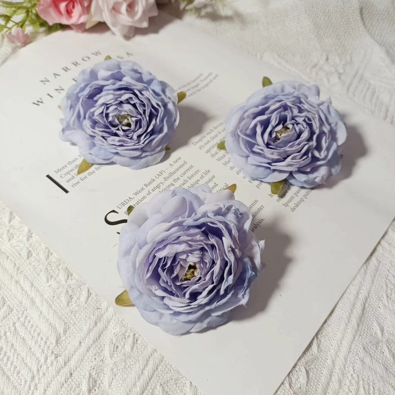 Realistic 3" Faux Camellia Flower Heads, Perfect for Wedding Corsages, Home Decor, DIY Craft Projects, Elegant Floral Arrangements