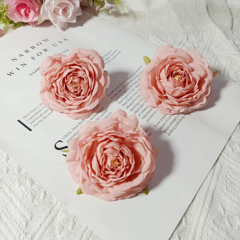 Realistic 3" Faux Camellia Flower Heads, Perfect for Wedding Corsages, Home Decor, DIY Craft Projects, Elegant Floral Arrangements
