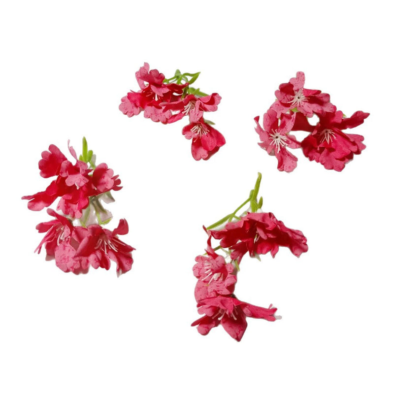 Small Faux Wildflower Stems, 4-Inch Realistic 3-Head Accent Flowers for DIY Wedding Boutonnieres, Corsages, Bouquets & Home Decor