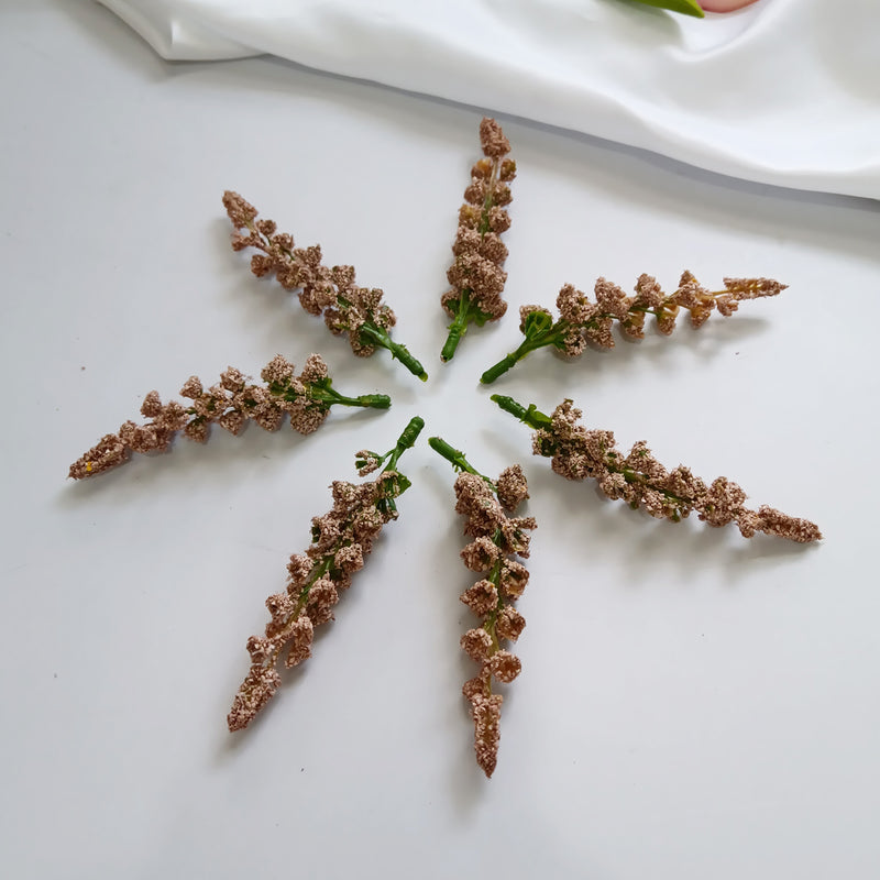 Golden Wheat Stalk Picks, 4.5" Natural Touch Faux Wheat Sprays for DIY Wedding Boutonnieres, Farmhouse Vase Fillers, Fall Decor Crafts
